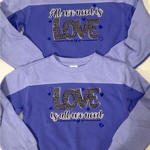 Girls / Sisters coordinated sweatshirts!